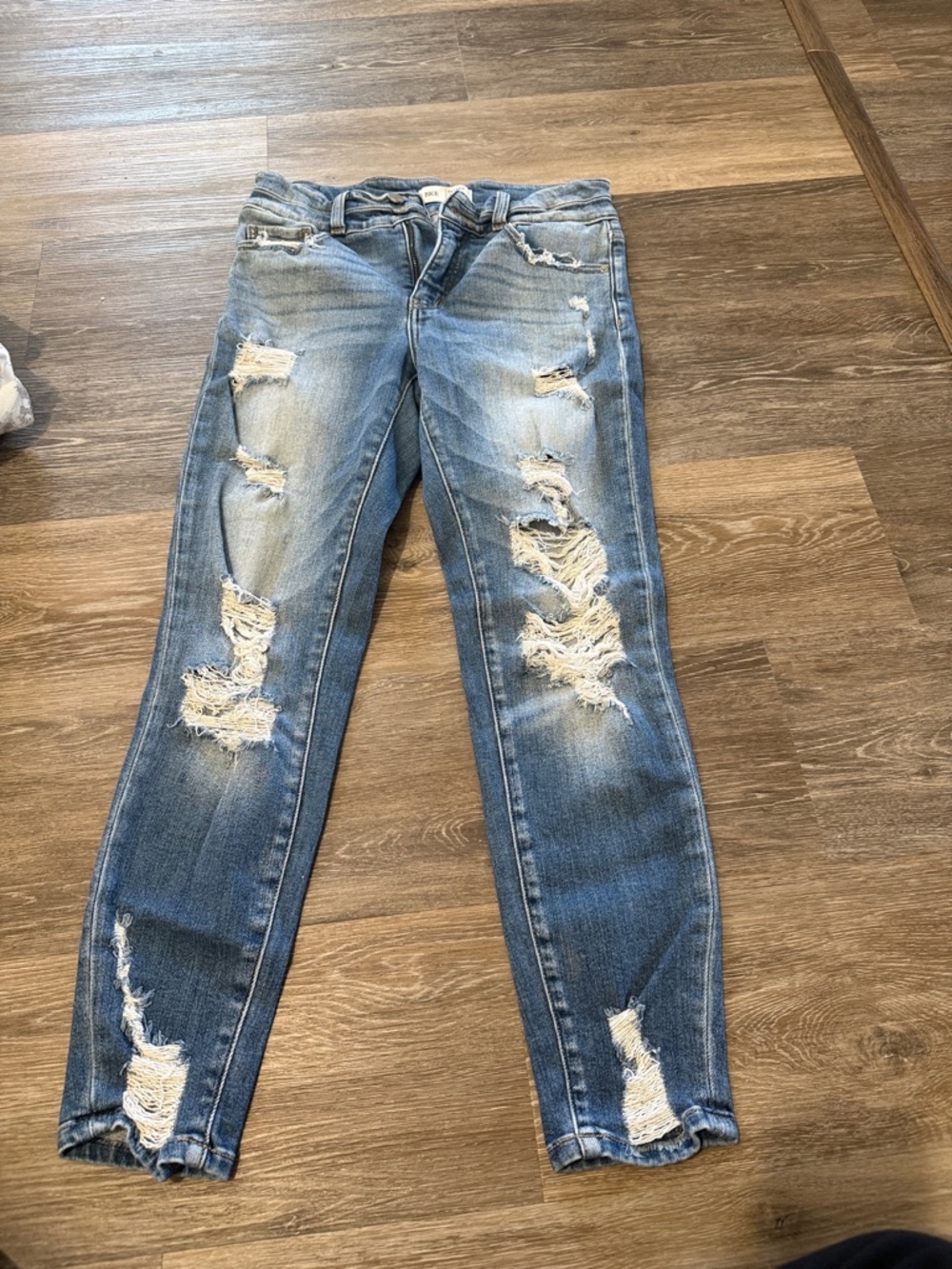 Women's Distressed Light Blue Skinny Jeans
